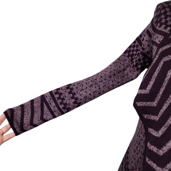 SmartWool Cardigan Sweater Avion Women's M Draped Wrap Open Purple Ridge… - Picture 3 of 6